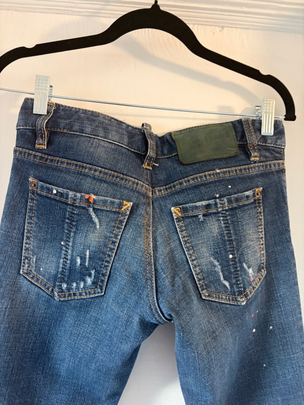 DSQUARED2 Women's Dark Blue Distressed Skinny Jeans - Picture 13 of 14